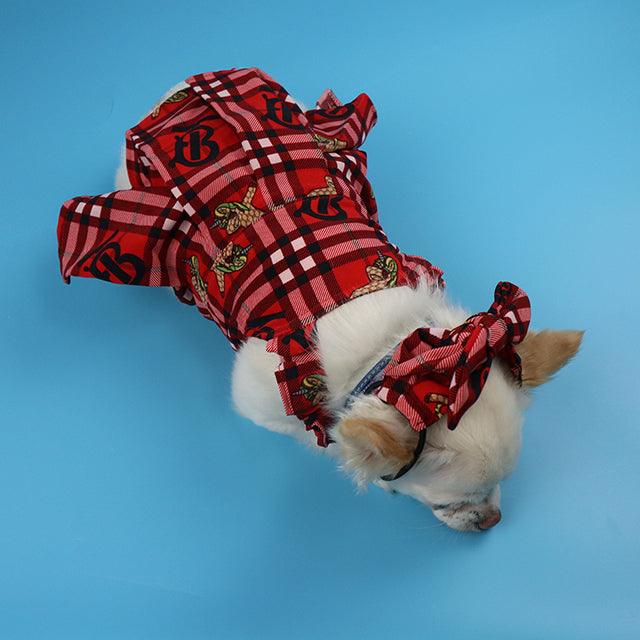 Furrberry Red Monogram Dress - bearsupreme