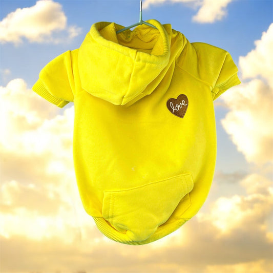 Love Heart Hoodie Yellow bearsupreme