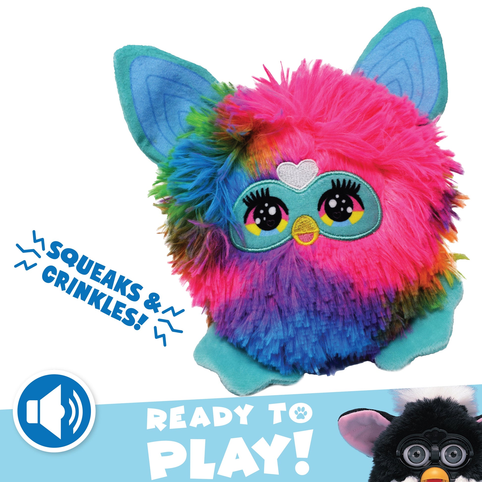Hasbro Furby Squeak & Crinkle Dog Toy Multi-Colour bearsupreme