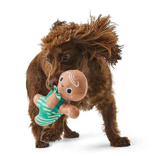 Christmas Mr Crumbles Cuddly Plush Squeaky Dog Toy bearsupreme