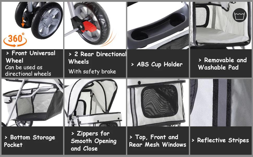 PawHut Pet Travel Stroller 