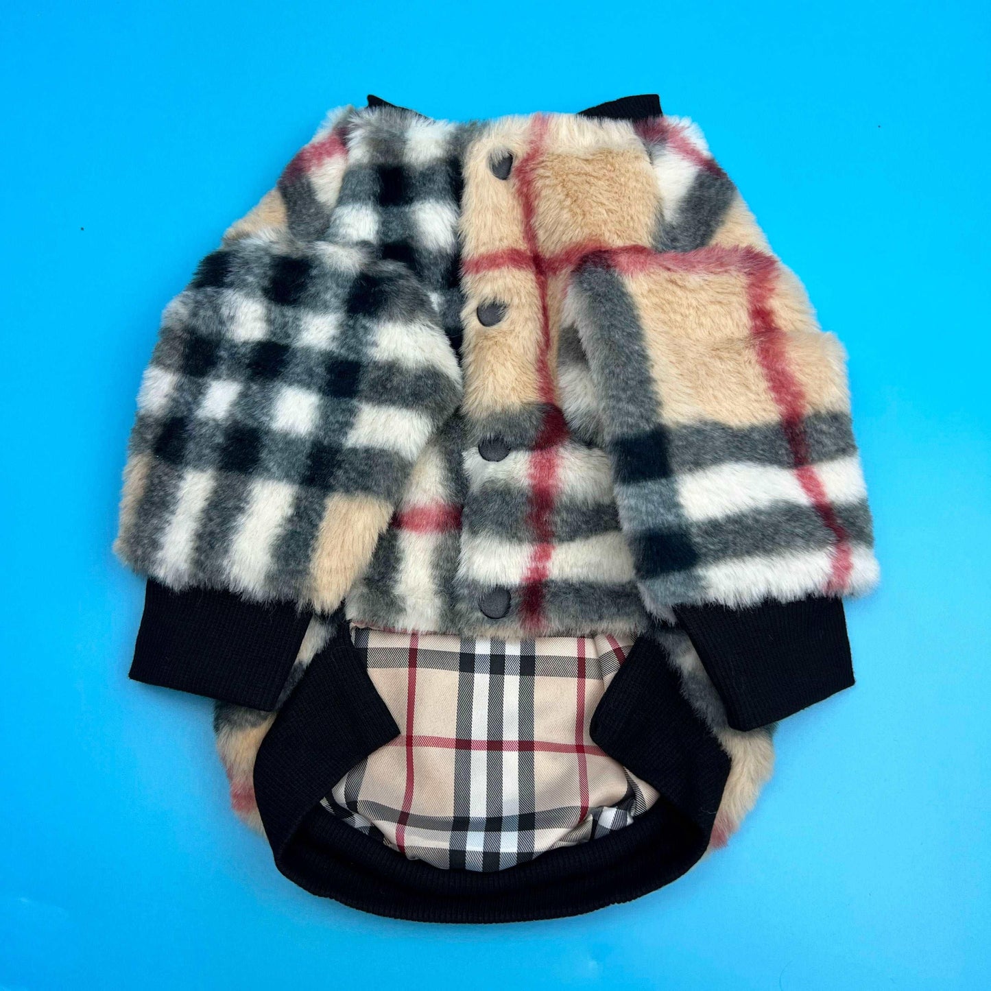 Furrberry button up Reversable Jacket - bearsupreme