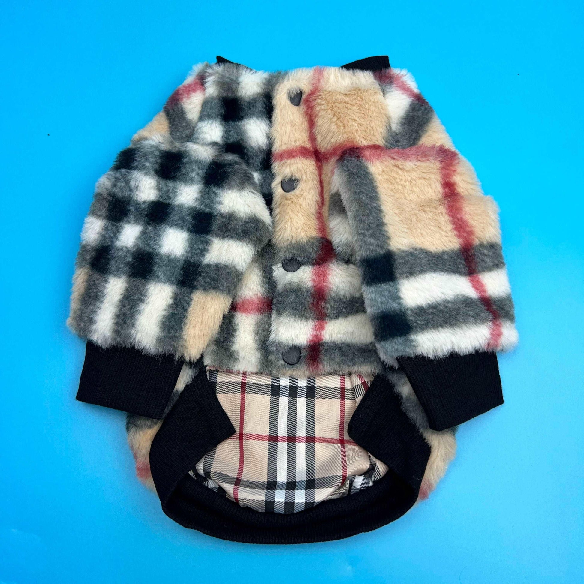 Furrberry button up Reversable Jacket - bearsupreme