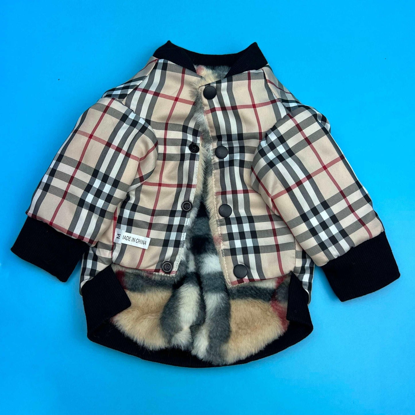 Furrberry button up Reversable Jacket - bearsupreme
