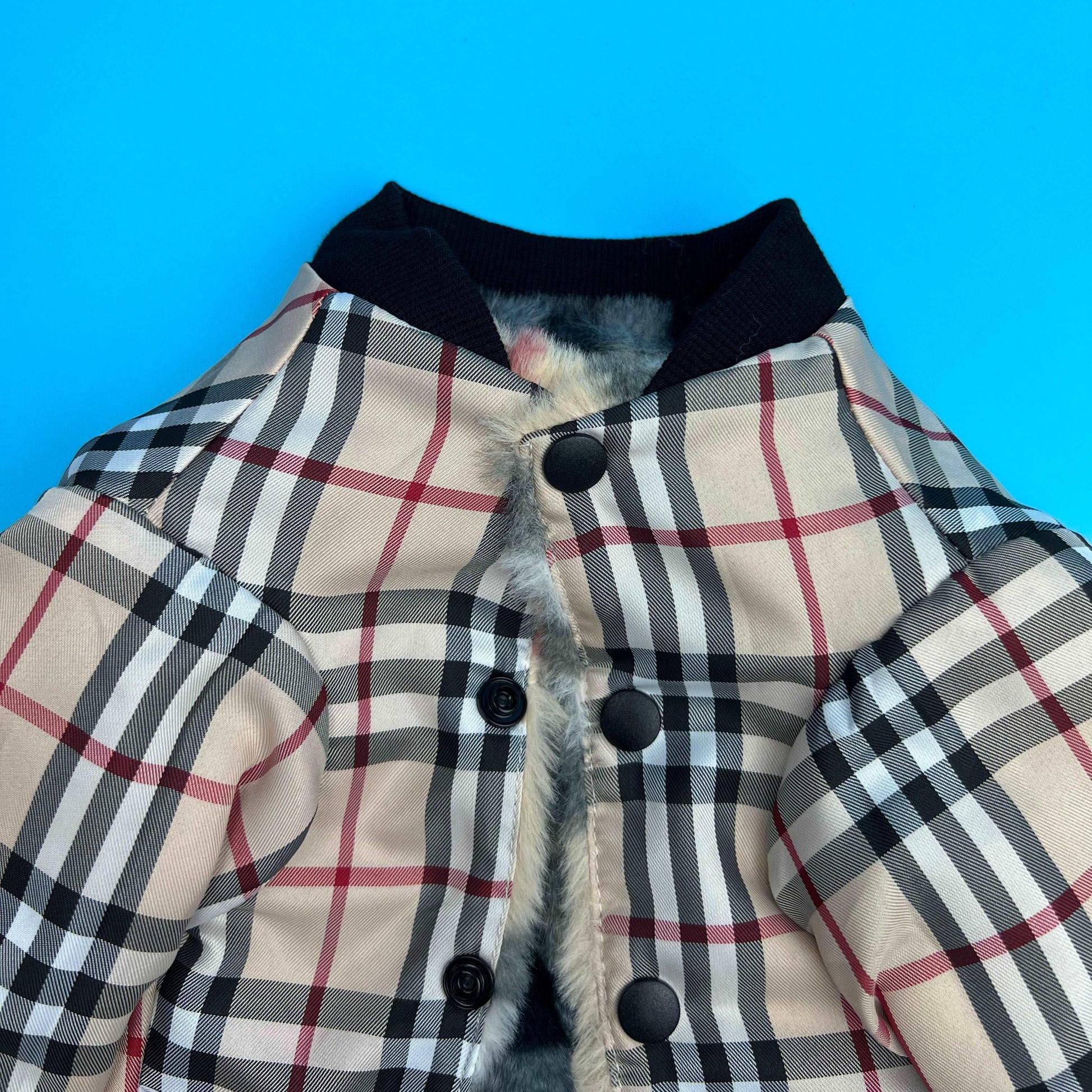 Furrberry button up Reversable Jacket - bearsupreme