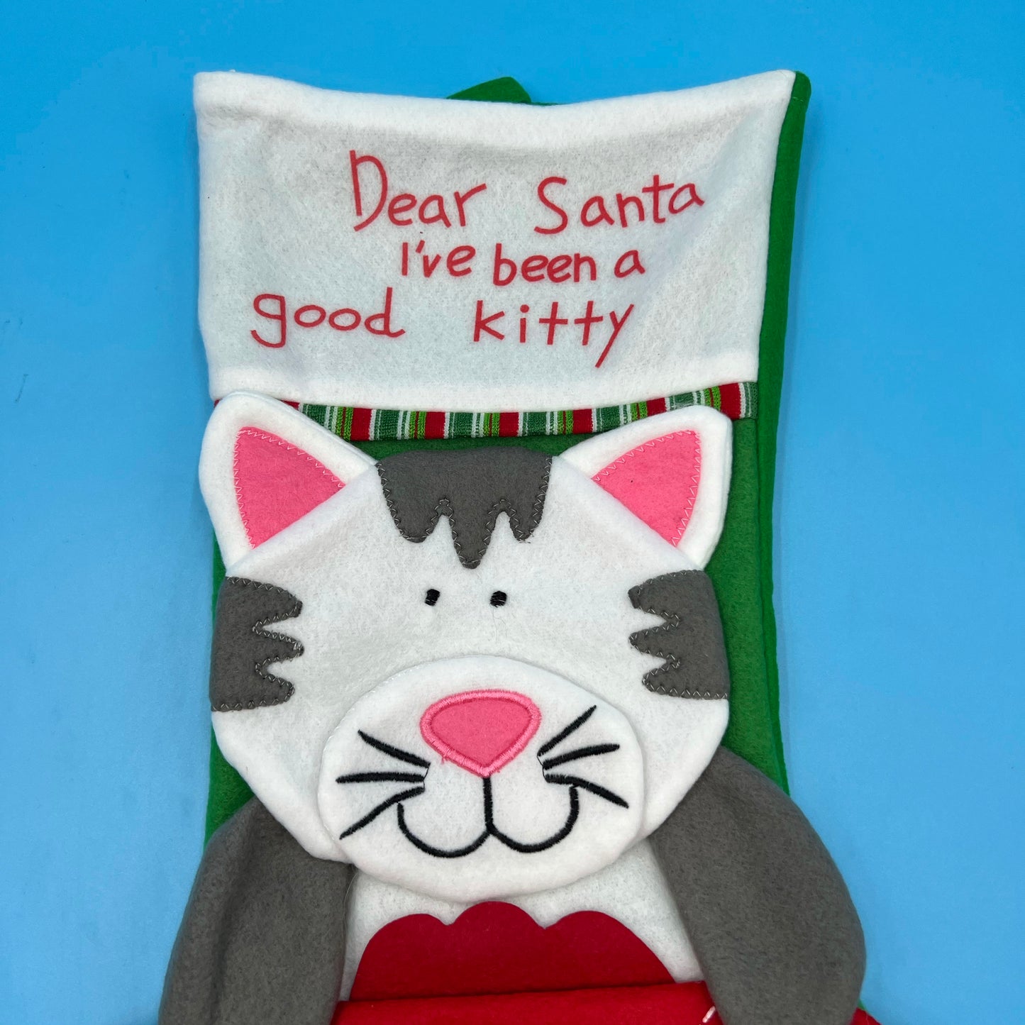 Xmas Dear Santa Cat stocking bearsupreme