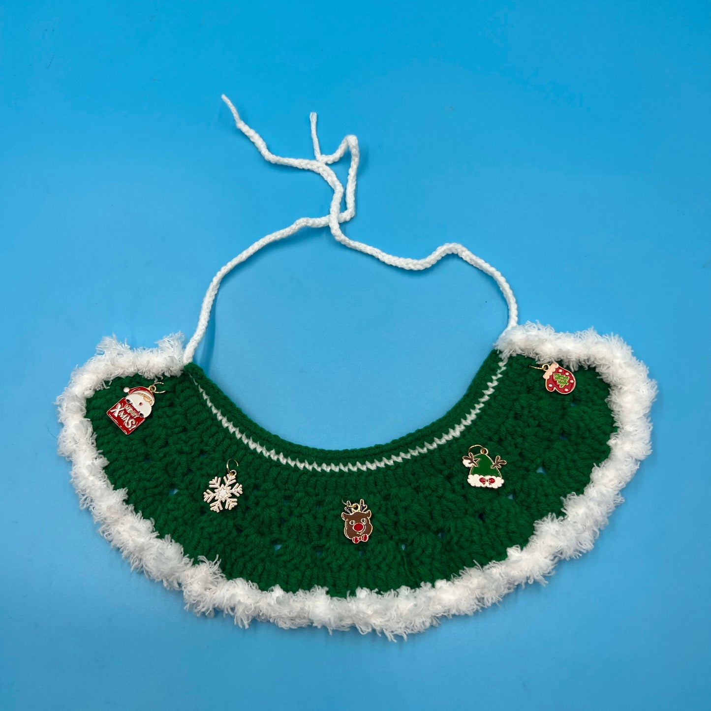 Xmas Crochet Neck piece Green bearsupreme