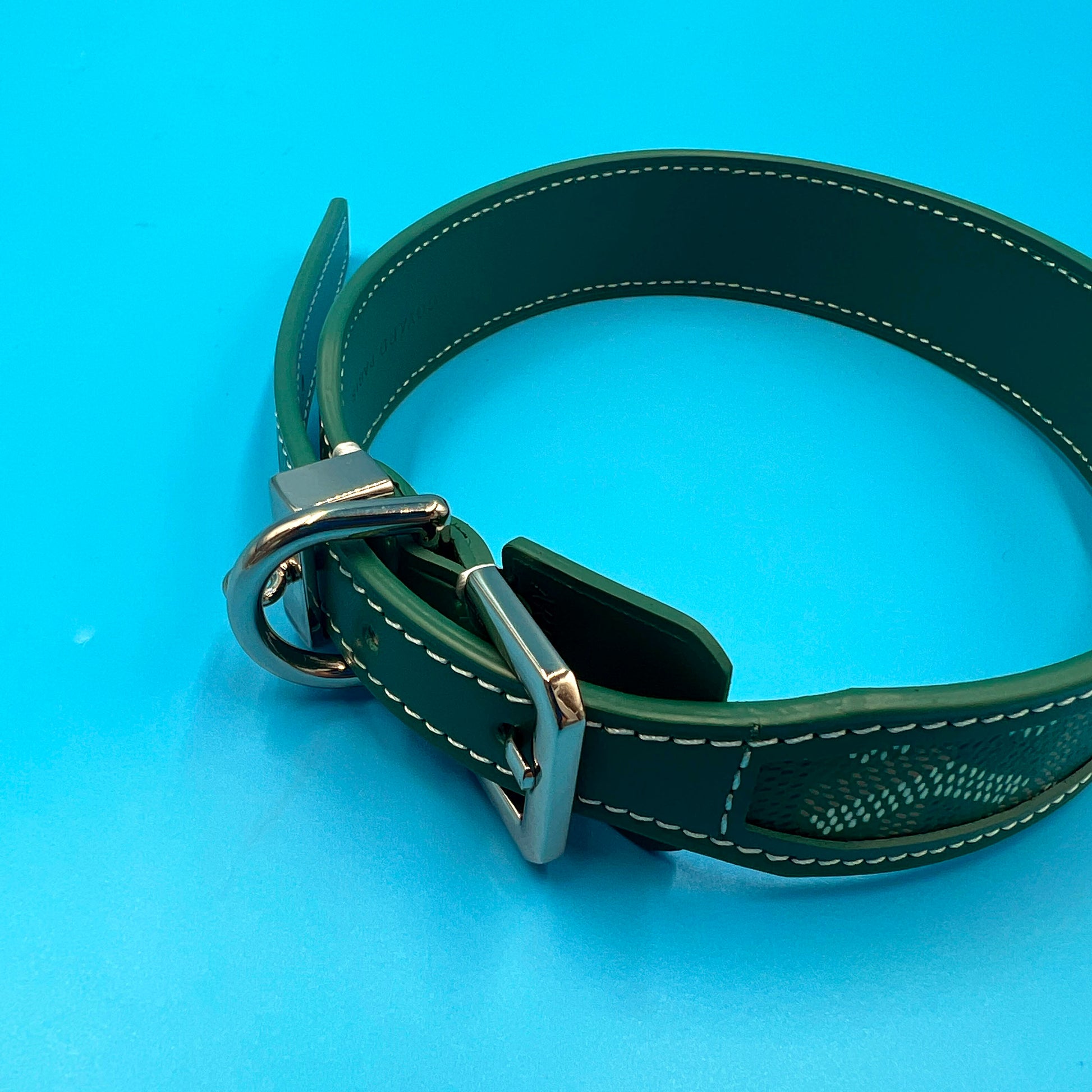 Grrryard Green Leather Collar bearsupreme