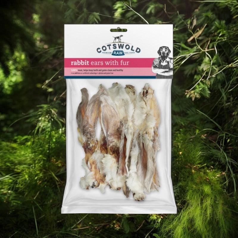 Cotswold Raw Rabbit Ear With Fur 100g - dog treats – bearsupreme