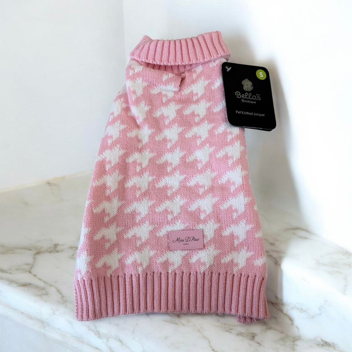 Miss Pawdior Houndstooth sleeveless Sweater bearsupreme