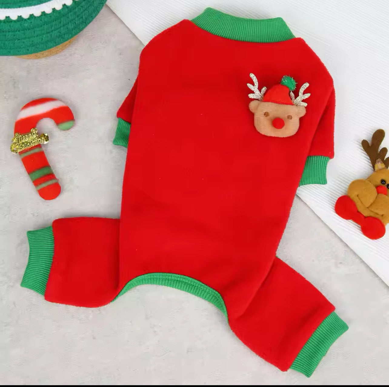 Festive Reindeer Red Pyjama bearsupreme