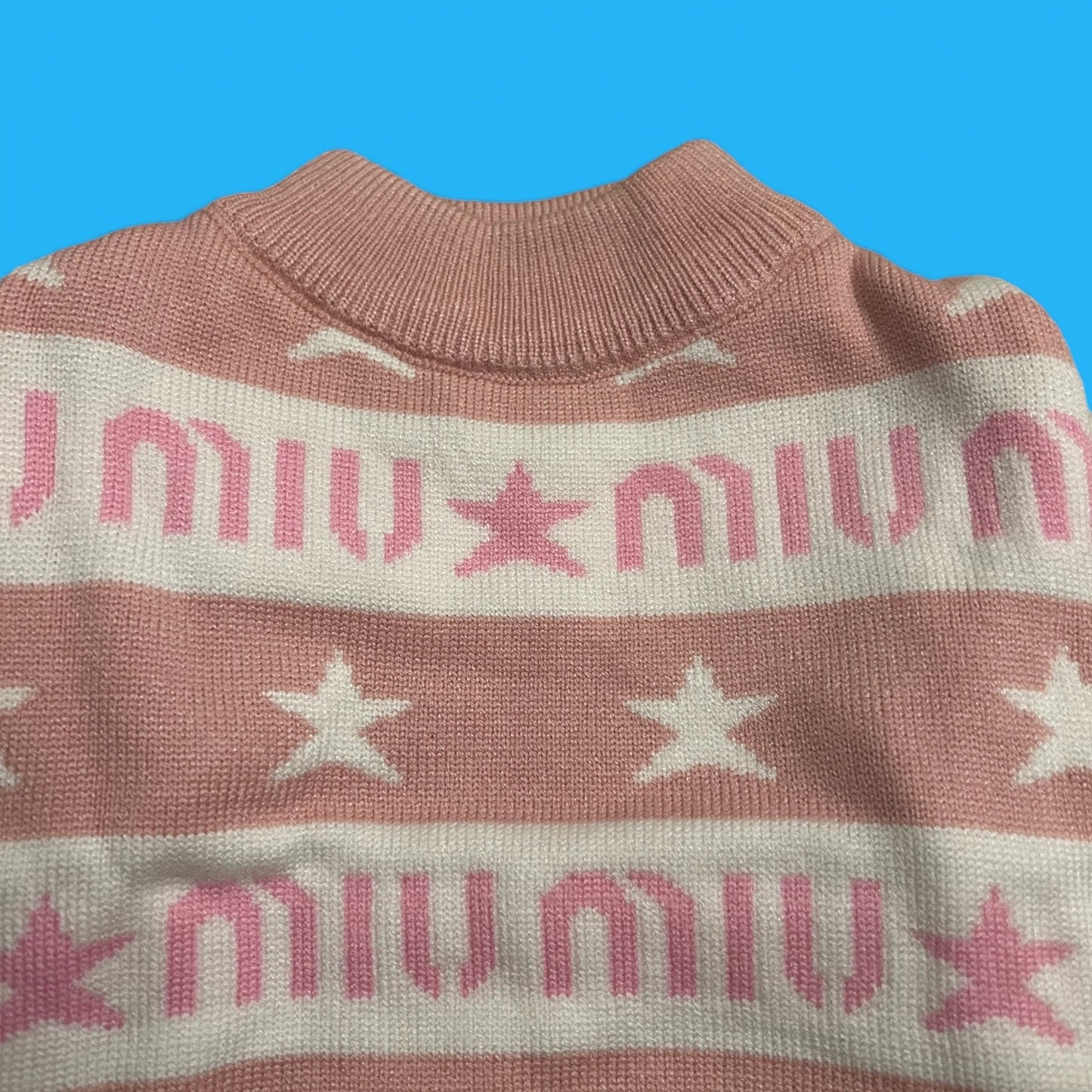 Miu Miu Pink star Sweater