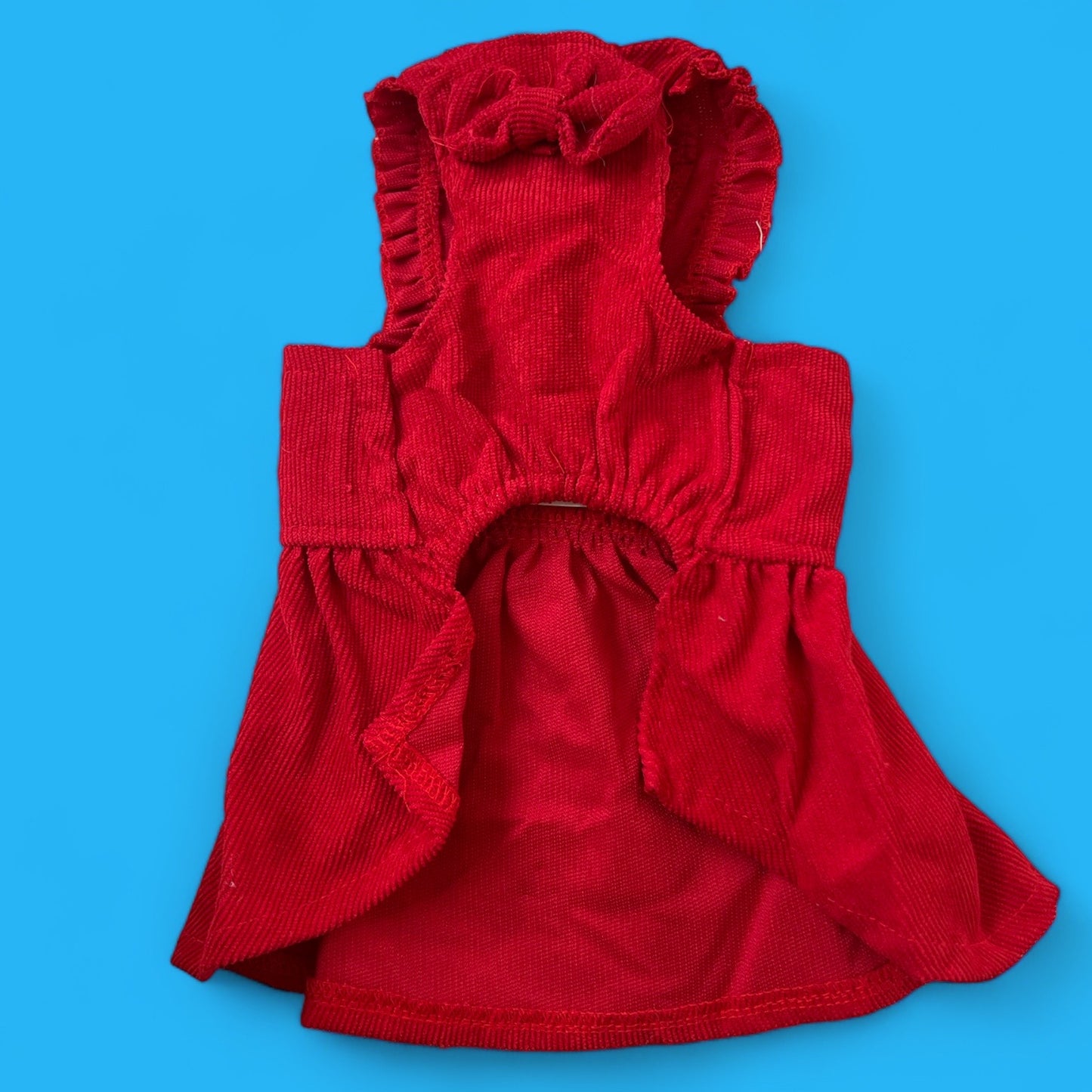 Velvet red Dress & Bow Set bearsupreme