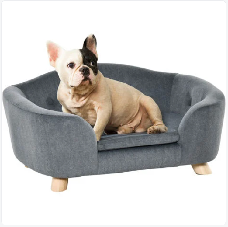 PawHut Dog Sofa Bed w/ Removable Soft Cushion for XS Size Dogs - Grey bearsupreme
