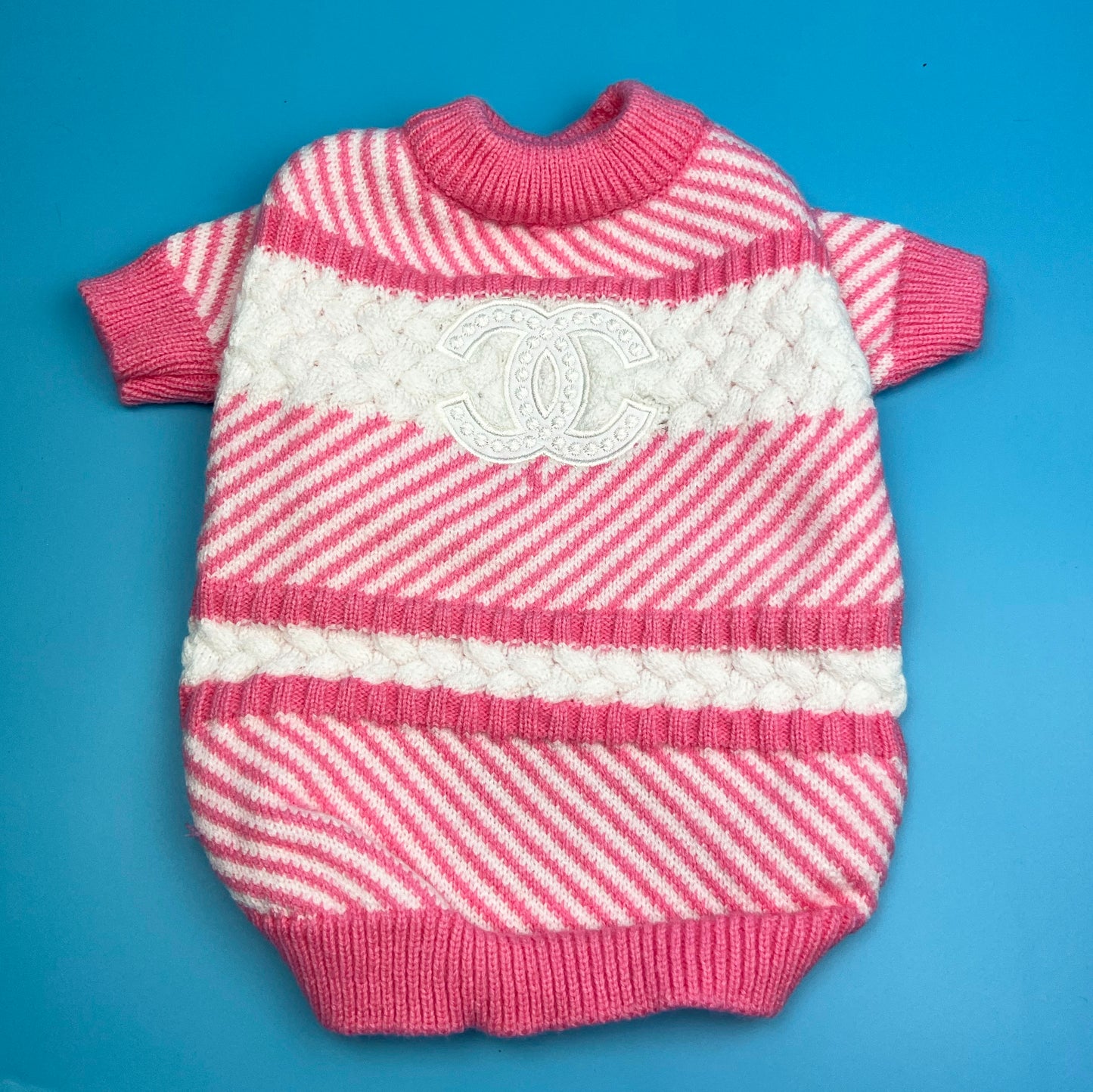 Pawnel Knitted stripe Sweater Pink bearsupreme