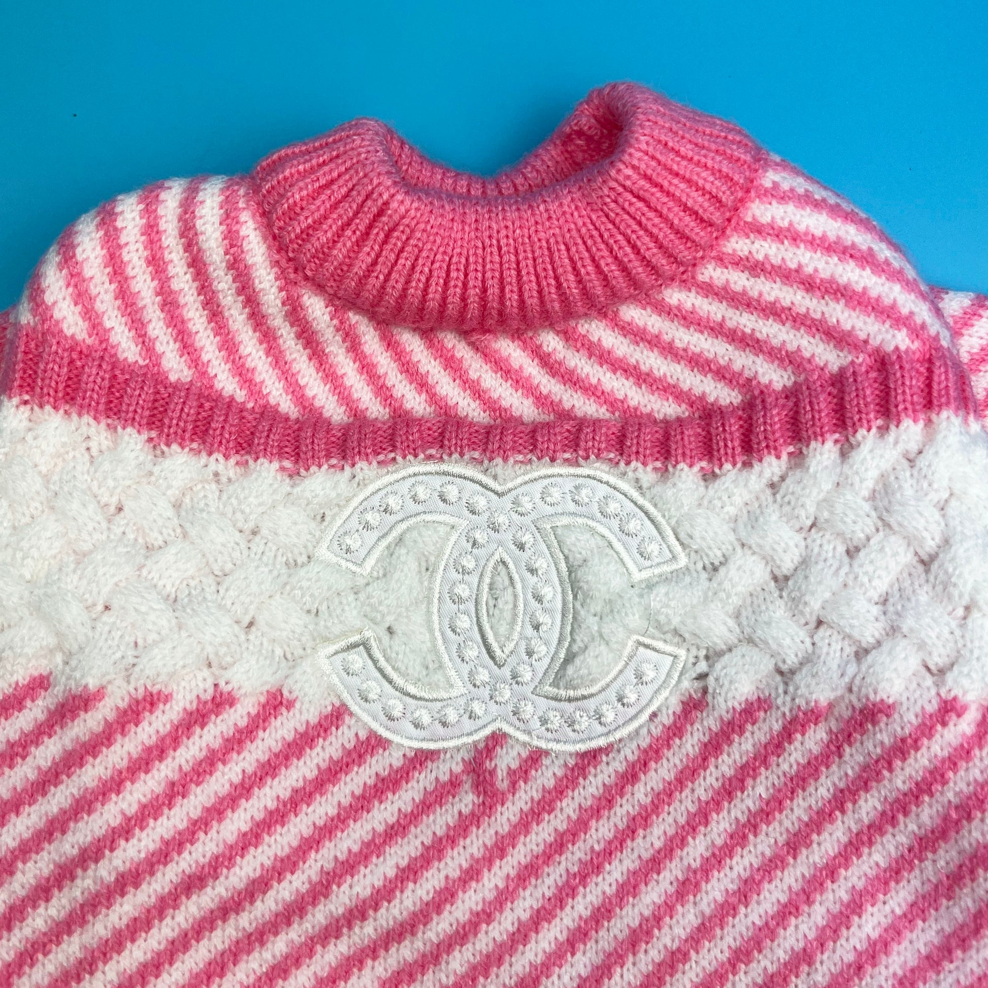 Pawnel Knitted stripe Sweater Pink bearsupreme