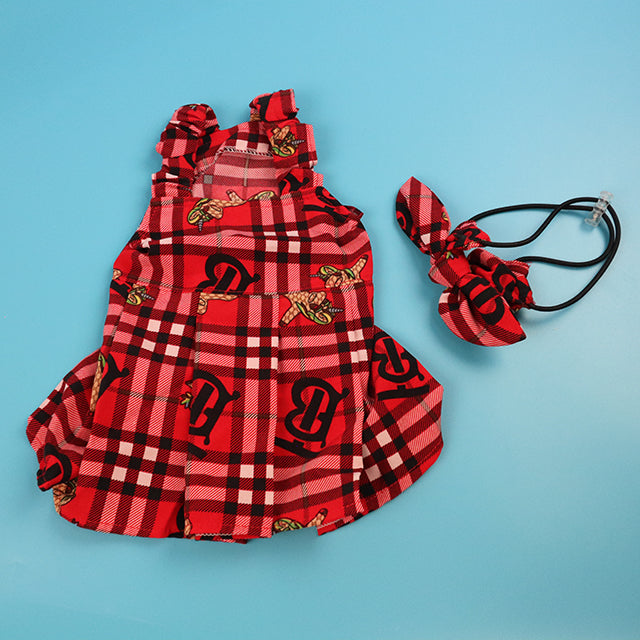 Furrberry Red Monogram Dress bearsupreme