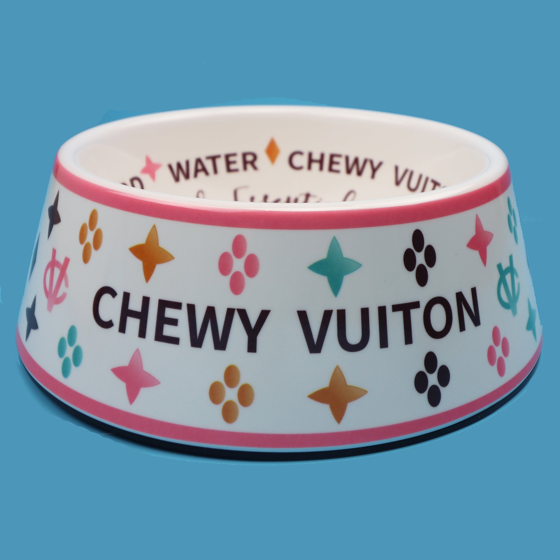 Chewy Vuitton Monogram bowl – bearsupreme