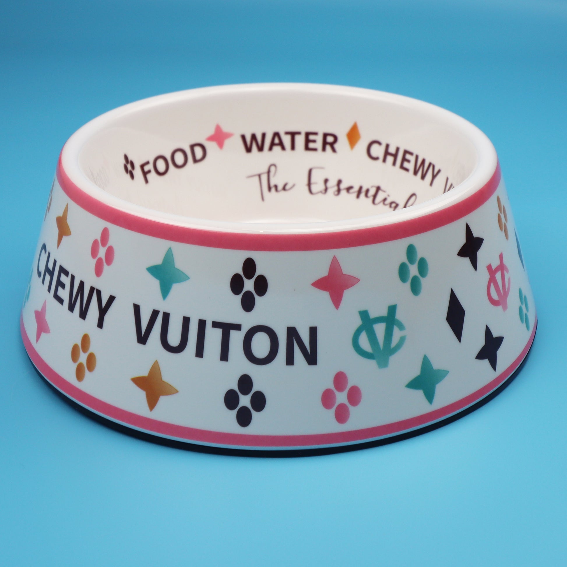 Chewy Vuitton Monogram Feeding Bowl