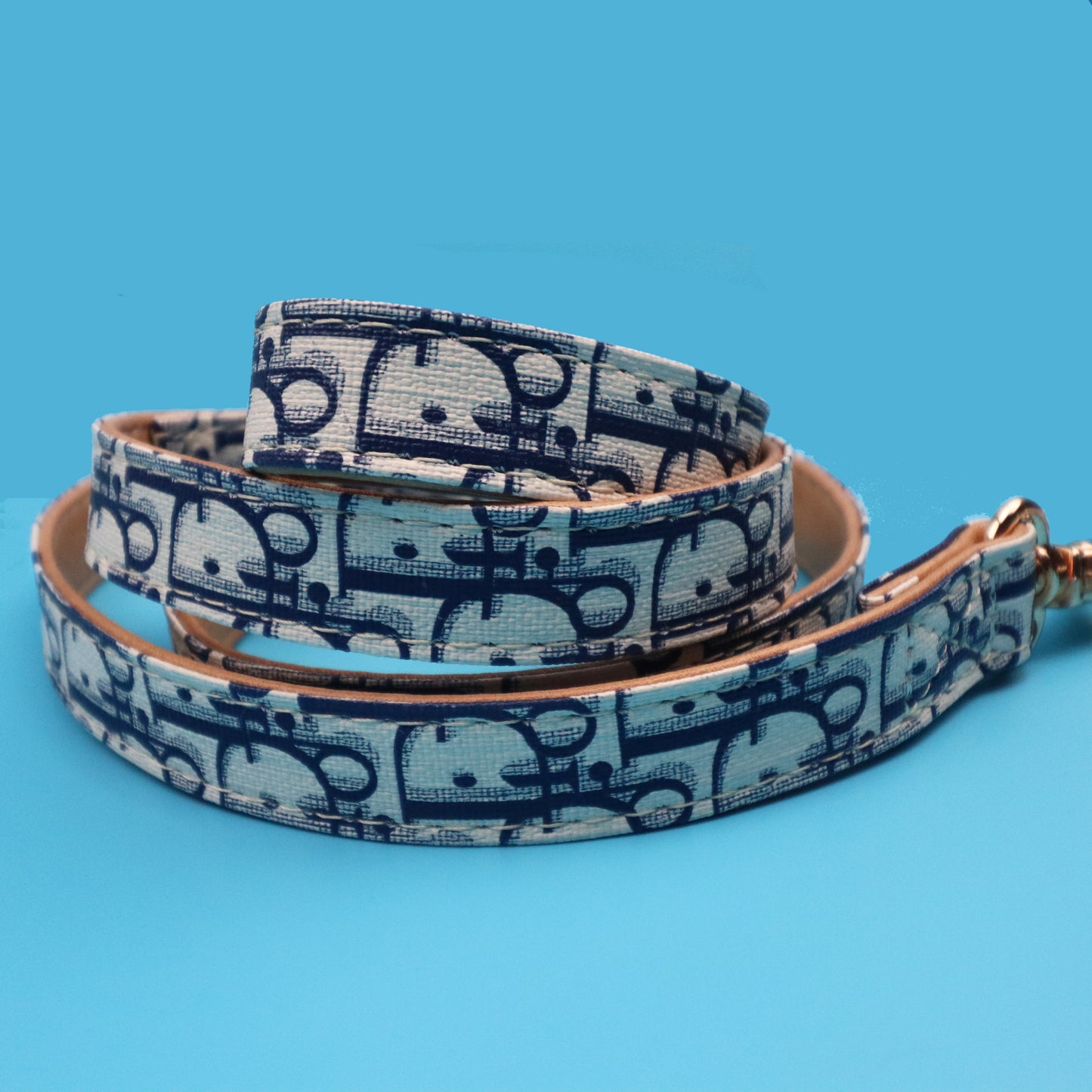 PawDior Dog Blue Collar & Lead Set bearsupreme