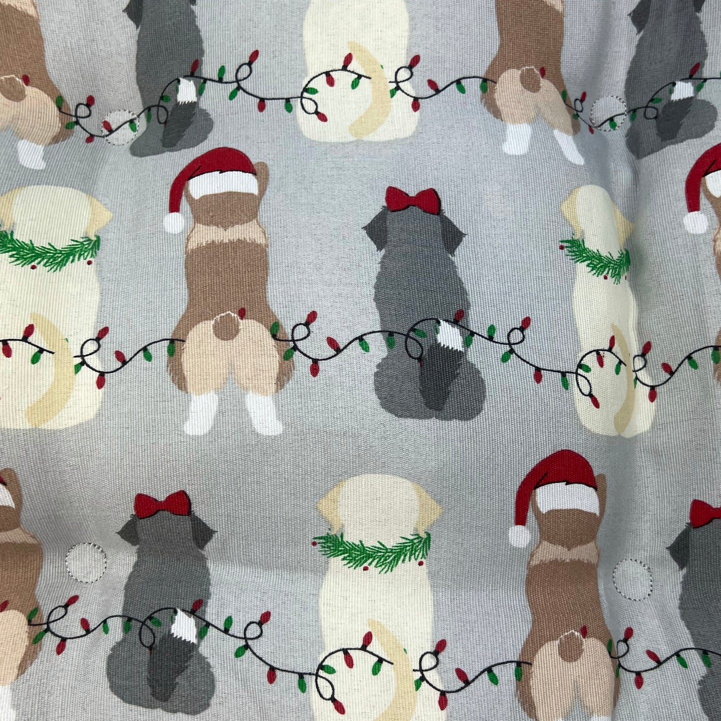 Grey Christmas Dog day Bed bearsupreme