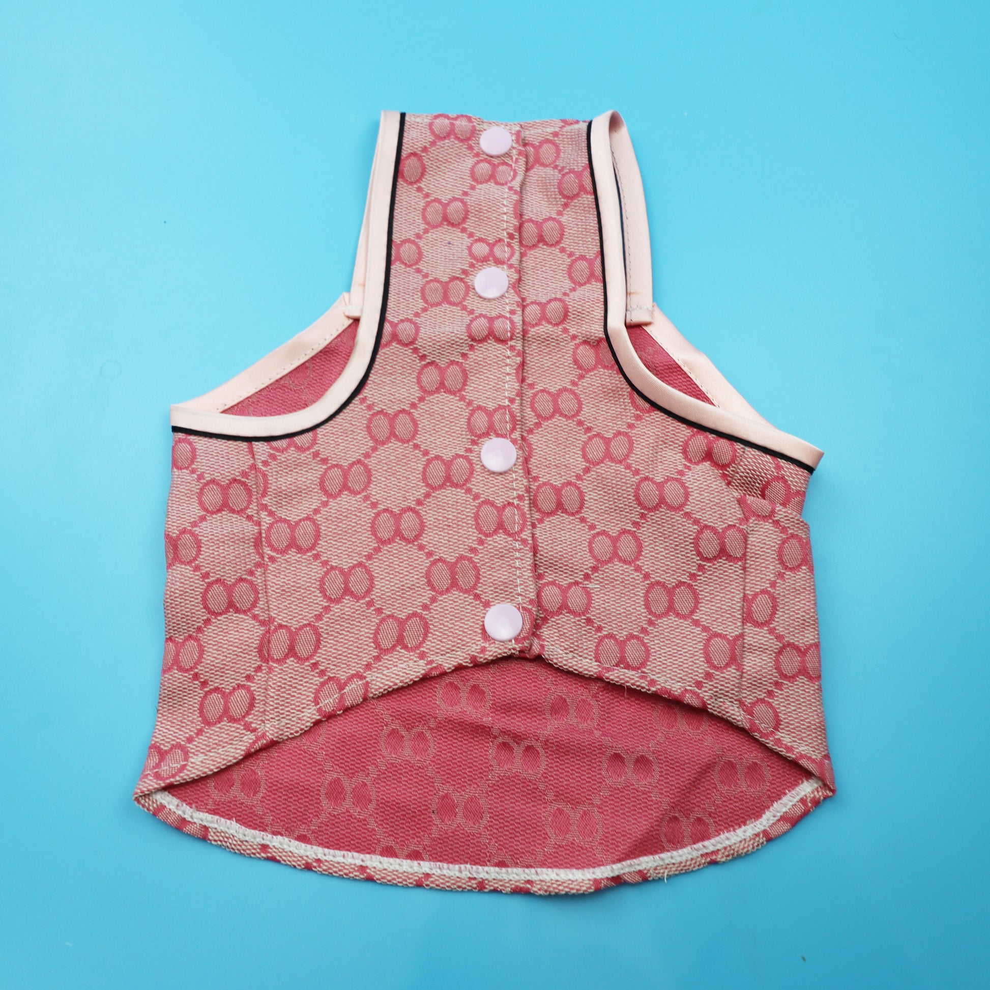 Pawcci Pink Monogram string Vest bearsupreme