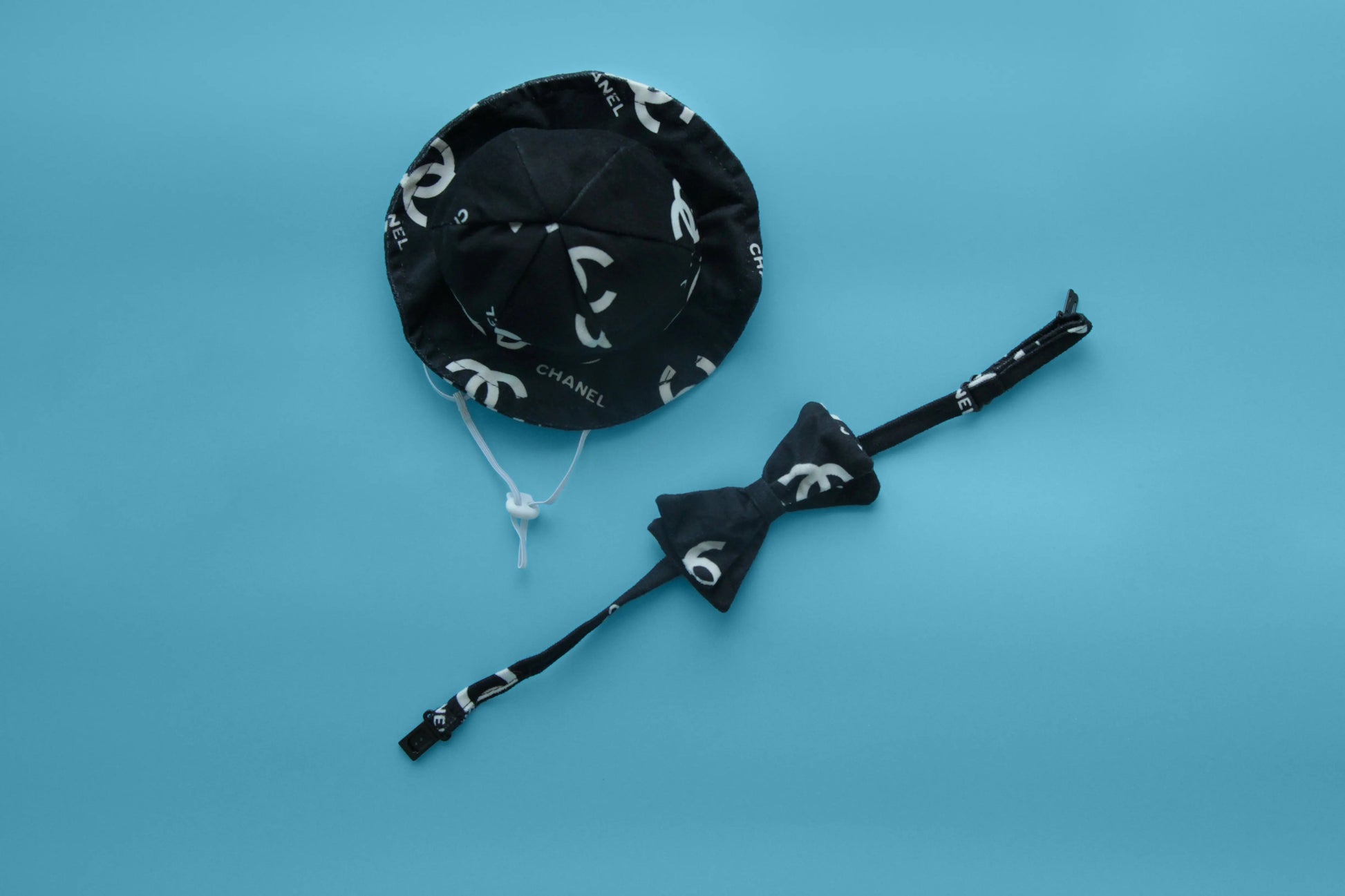 Pawnel Tie & Bucket Hat Black ( Set ) bearsupreme